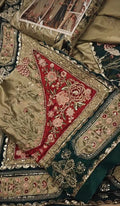 Ethnic silk 2pc article heavy embroidered pistagreuyih