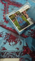 ZARA SHAHJAHAN 3 PIECE ALL OVER PRINTED ARTICLE SKY796300