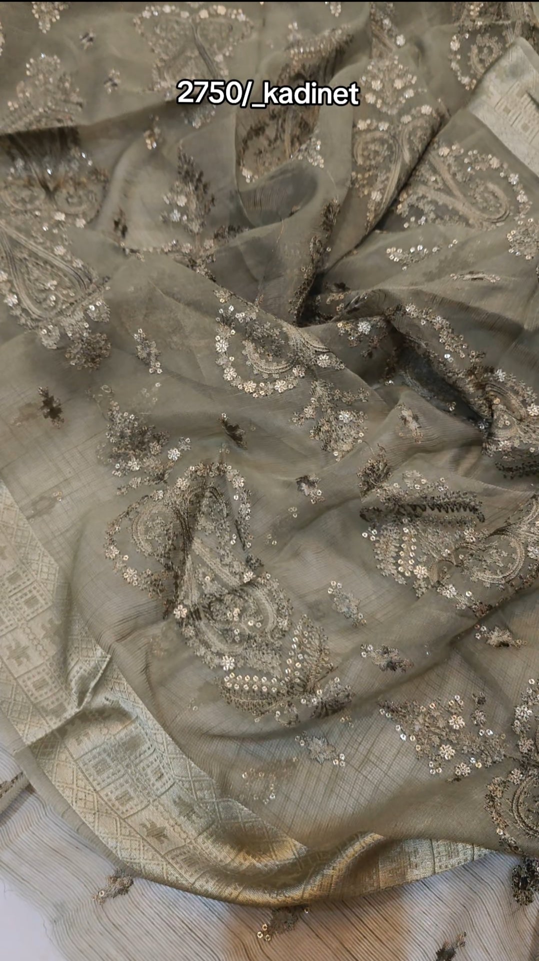 KHADI NET WEDDING LUXURY DRESS 2 PIECE SQMI6