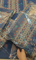 2PC LAWN BAREEZE BLUE WITH CROSSSTICH EMBROIDERY BLUE553328