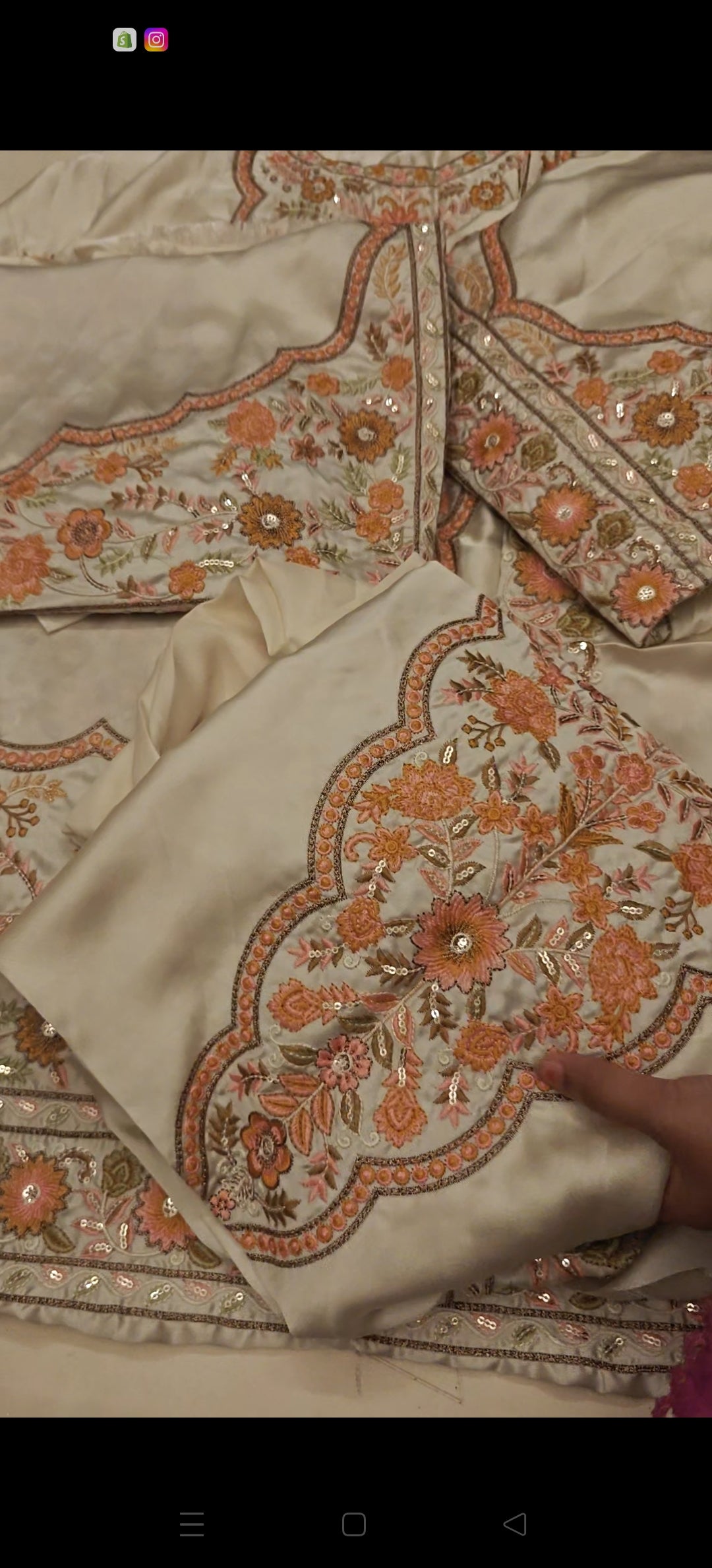 ETHNIC SILK 2PC EMBROIDERY BAIGE9101055511