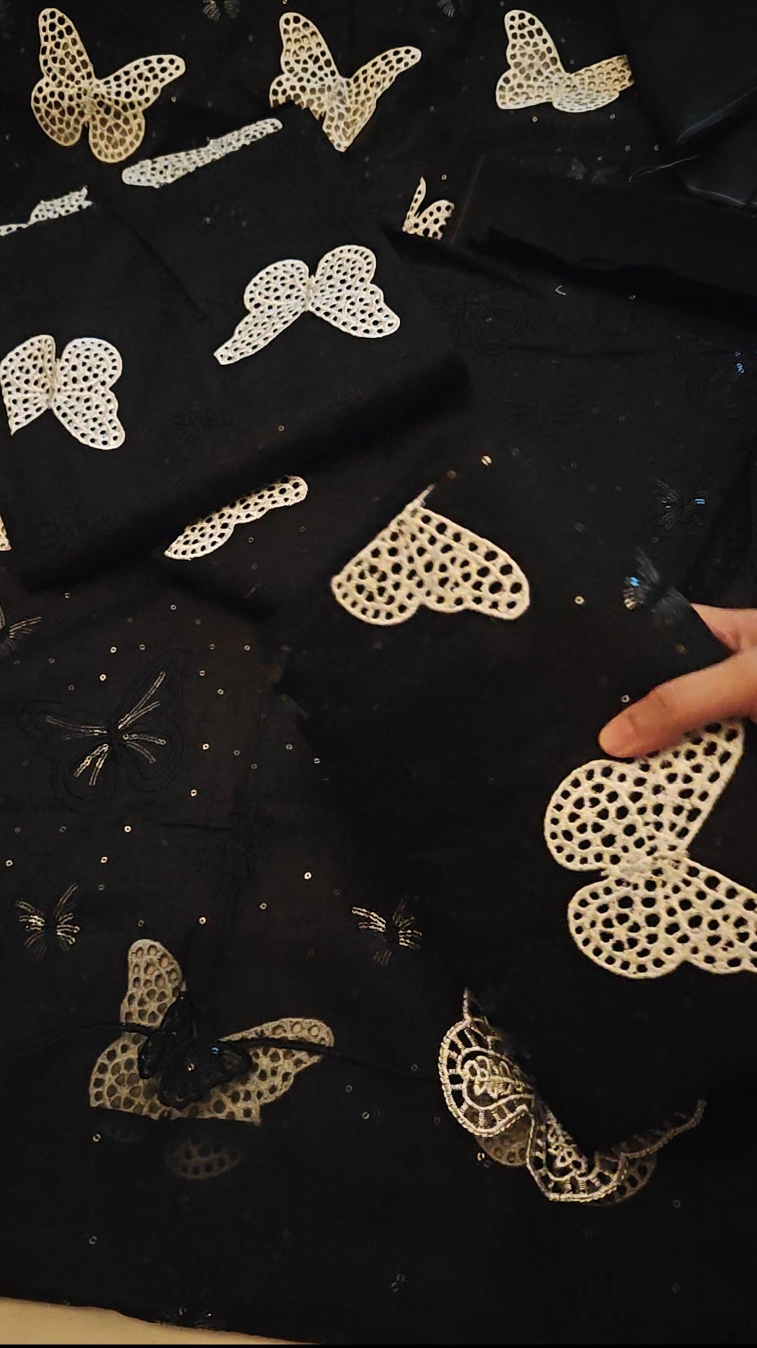 2PC LAWN BLACK BUTTERFLY 🦋 BBUTTE6F905L