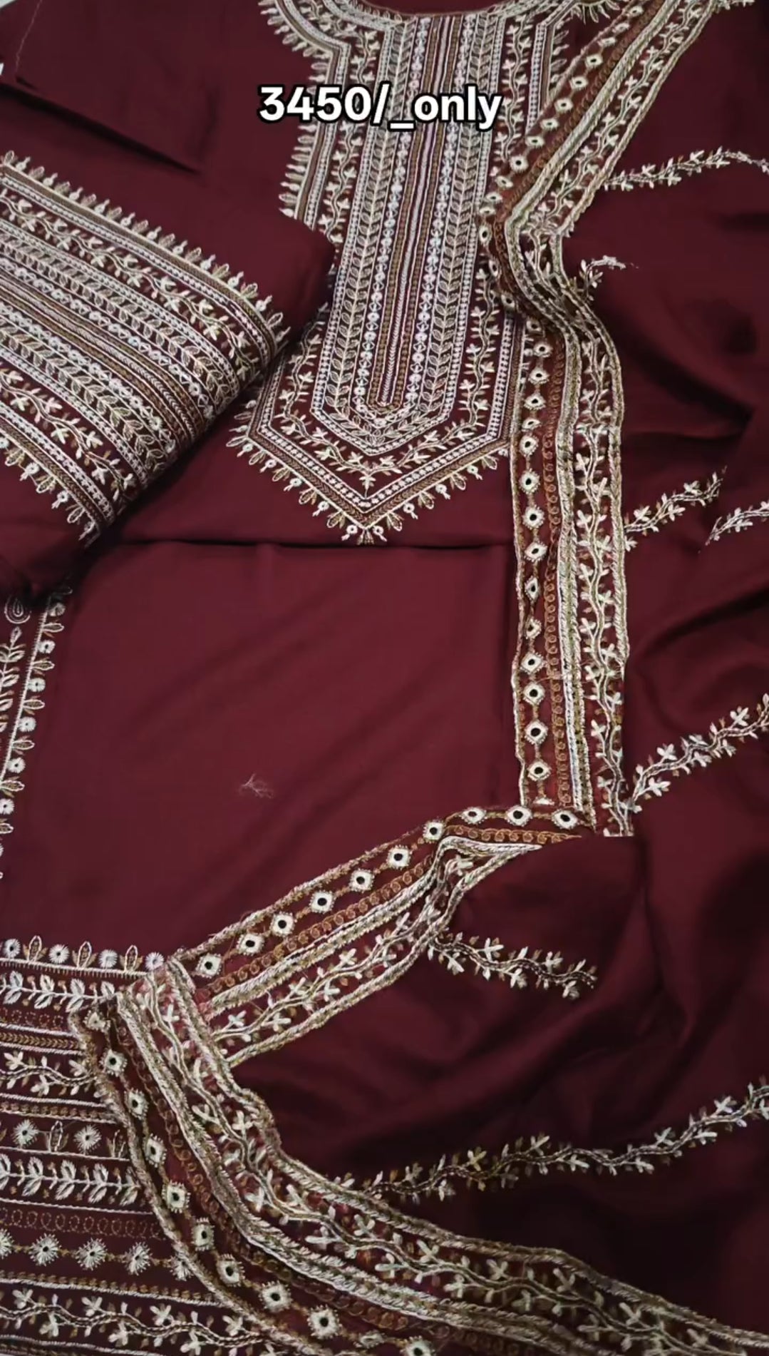 DHANAK MARINA EMBROIDERED 3 PIECE DRESS DME3PD Duaa Collection DHANAK MARINA EMBROIDERED 3 PIECE DRESS DME3PD Duaa Collection