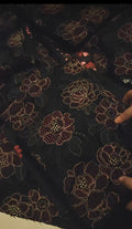 DHANAK MARINA FABRIC 3PC ARTICLE WINTER OR HEAVY EMBROIDERED BLACKHIRIV