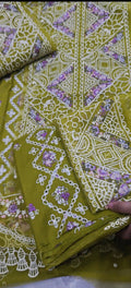 BINILYAS EID WEAR SUIT DHANI CHICKENKARI sar646