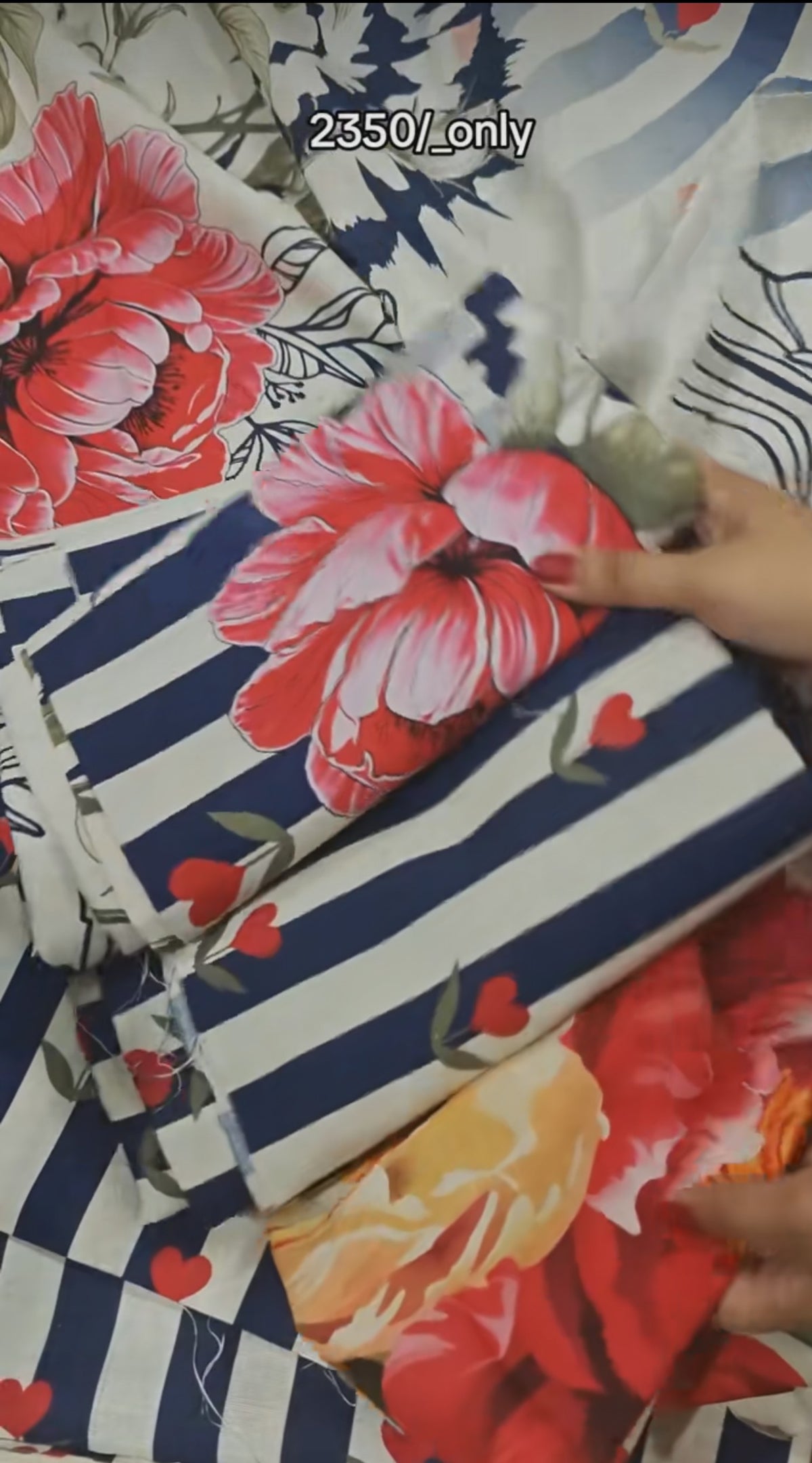KHADDAR FABRIC WINTER 3PIECE ARTICLE BLUEWITHFLOWER
