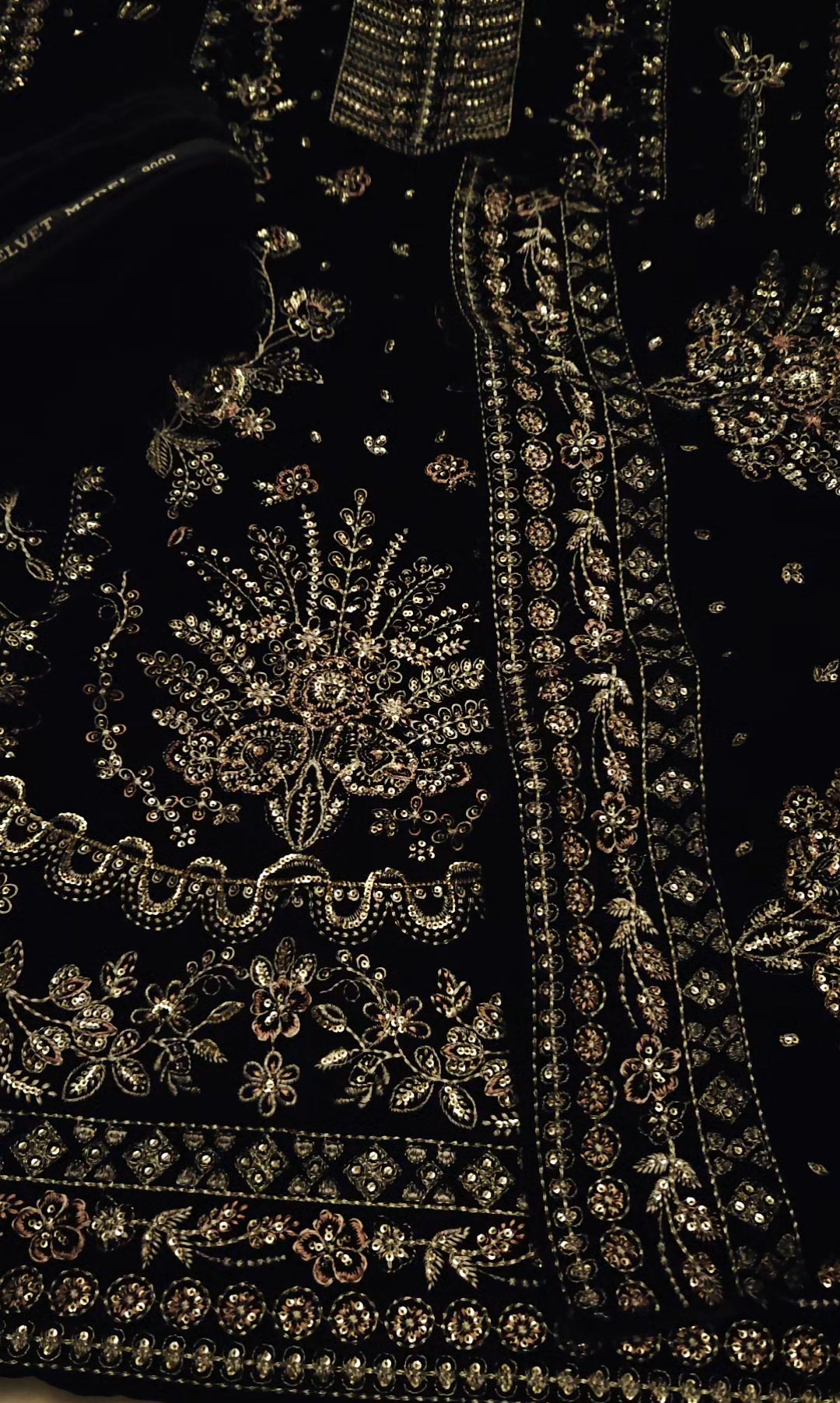 ANEELA'S VELVET EMBROIDERED SHIRT S0NA9