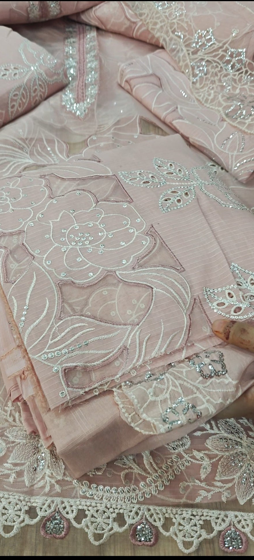 Lazer work maria b heavy embroidery suit special party wear psg33001199