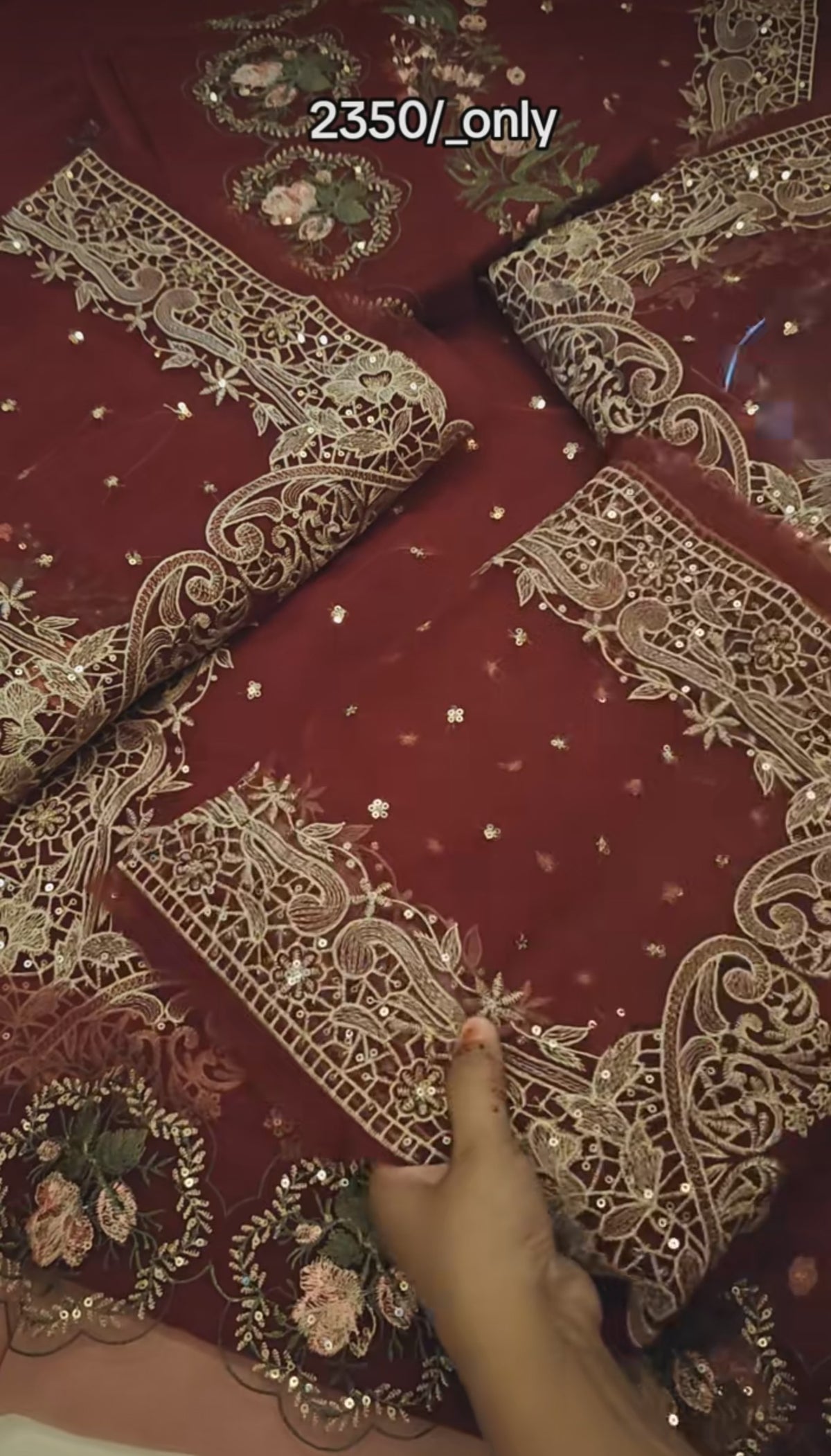 ETHNIC 2PC ARTICLE MARINA FABRIC EMBROIDERED MEHROTO4I