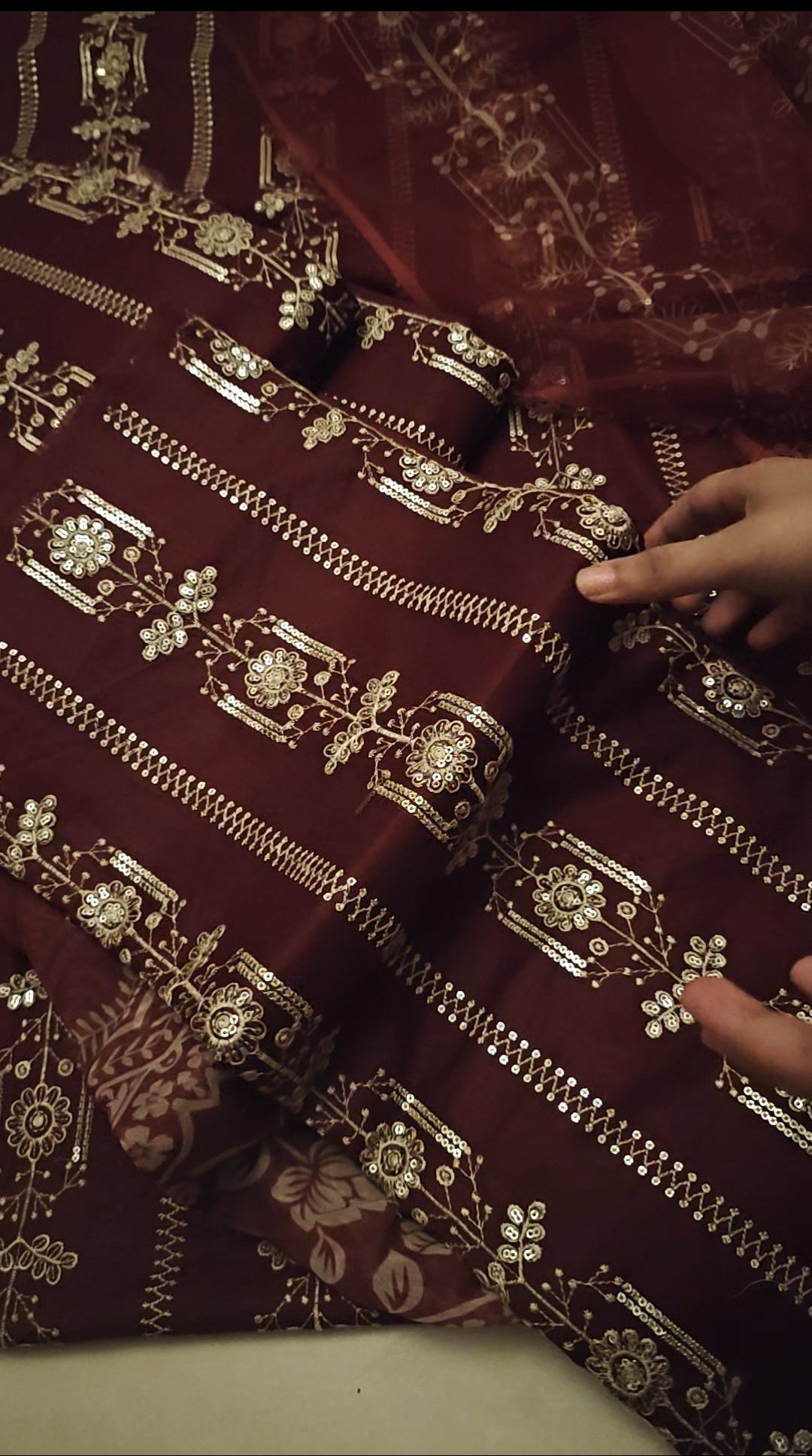 CROSSSTICH LAWN 3PC MEHROON 99552266