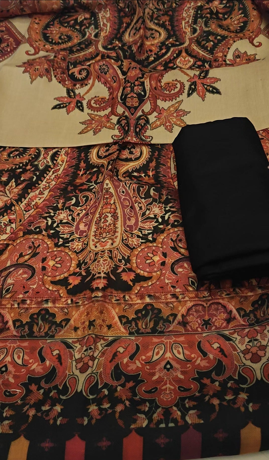ACRYLIC PASHMINA WOOL 3PC BLACK 616202ACPSH