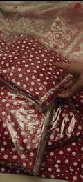 Polka dot shocking suit 3pc lawn reasonable dress3399