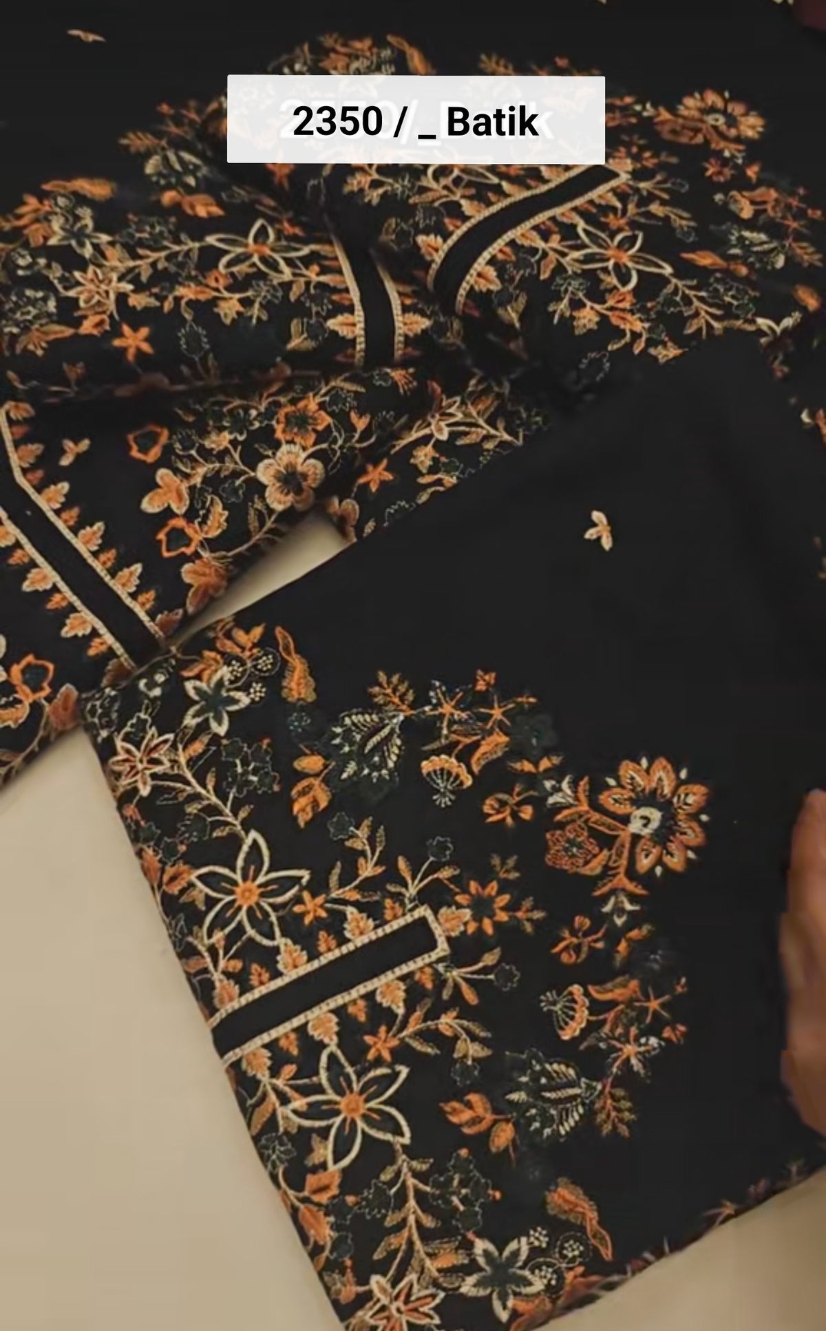BATIK BRAND 2PC ARTICLE EMBROIDERED WITH BLACK HE0HJUTT