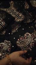 ETHNIC 2 PIECE SILK DRESS IN BLACK HHSHS6Y7