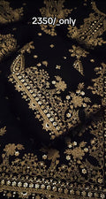 EMBROIERED 2PIECE LAWN ARTICLE NMTE64BLACK