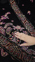 ASIM JOHFA EMBROIDERED VELVET 3 PIECE ARTICLE