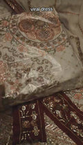 FAHADHUSSAYN SILK 3PIECE ARTICLE OFF WITH  SEQUENCE FAHADYR531