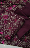 EMBROIDERED DHANAK MARINA ARTICLE 2 PIECE