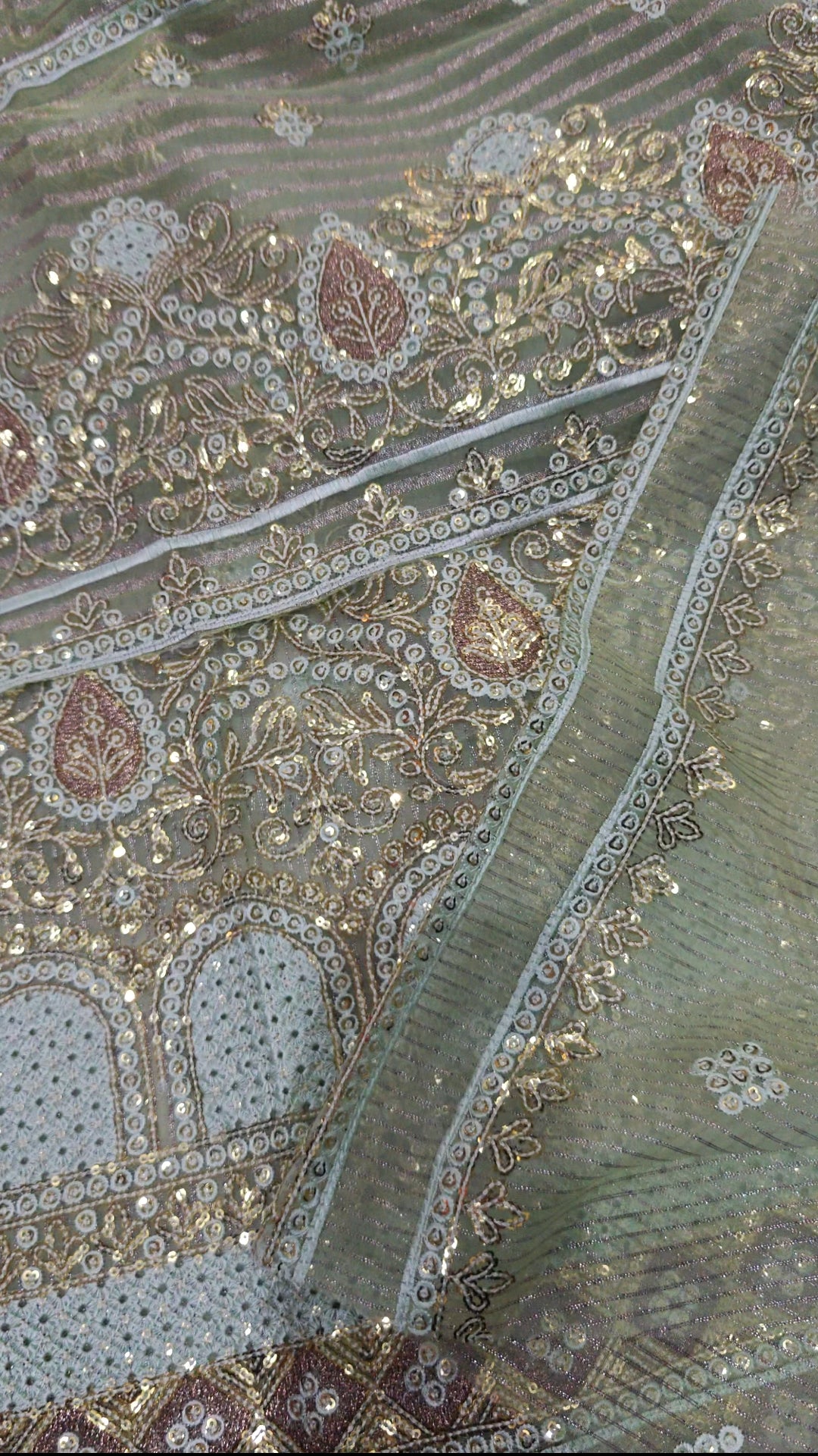 KHADI NET LUXURY WEDDING 2 PIECE DRESS