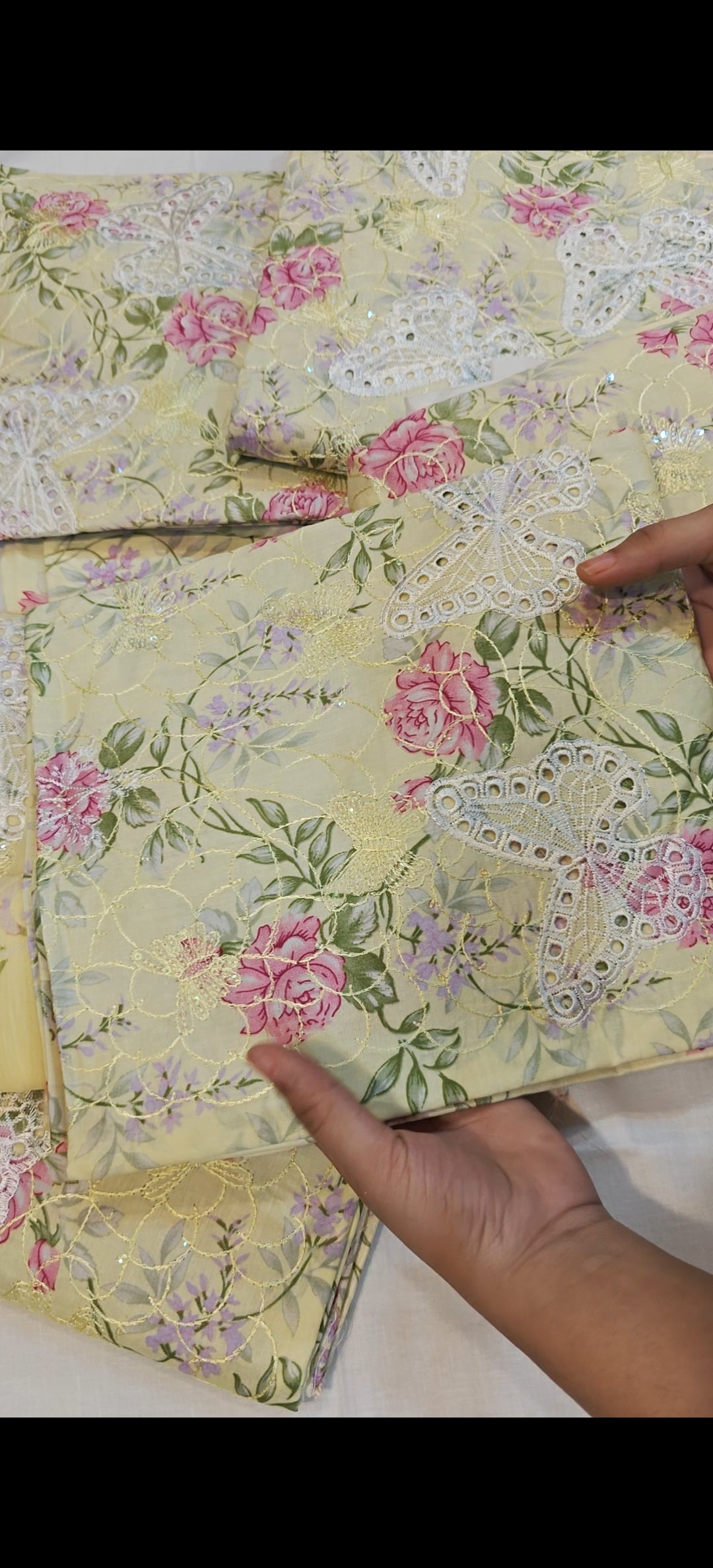 LIME BUTTERFLY LAWN LUXURY CHIKENKARI BUTTER5512047