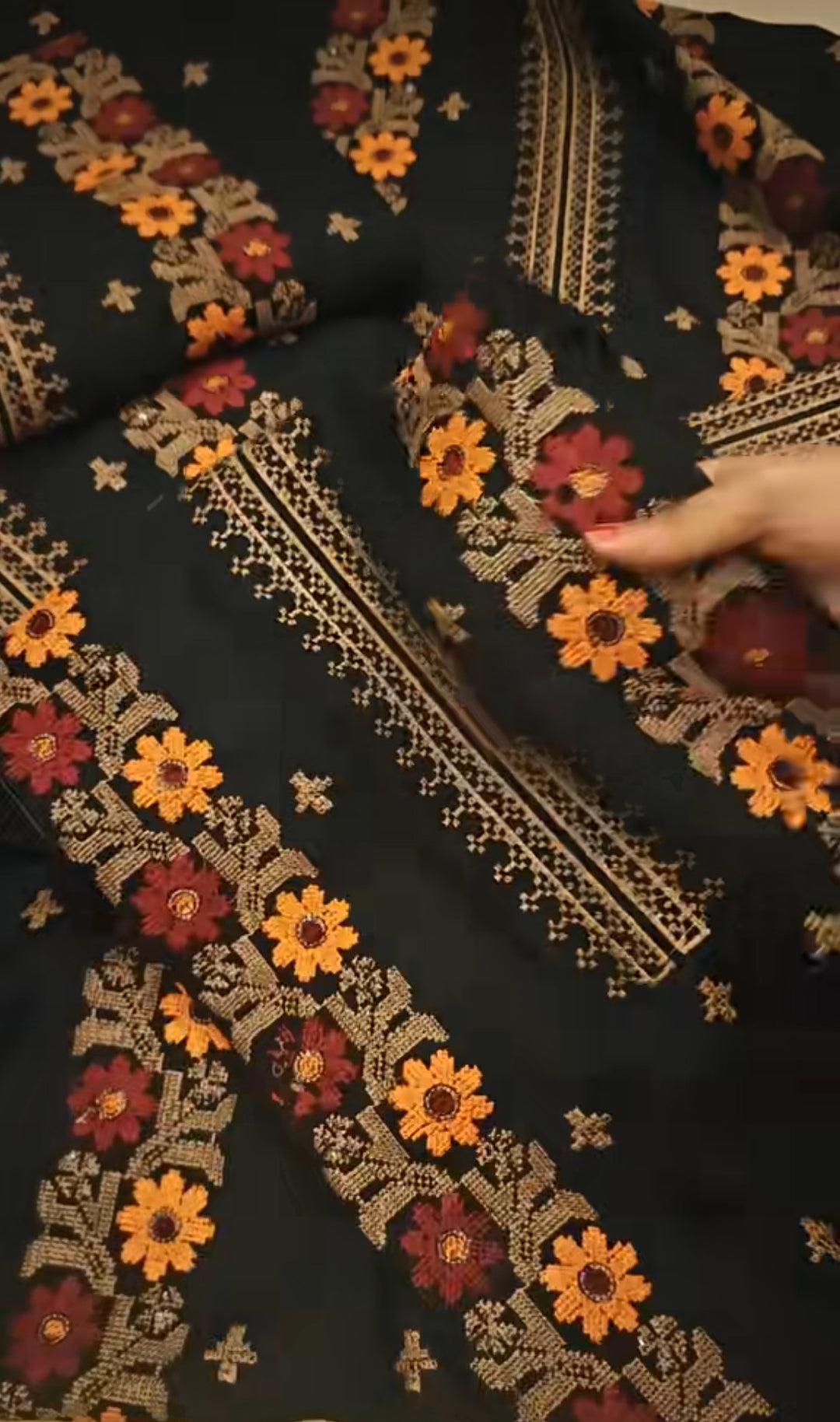 BAREEZE 2PC ARTICLE EMBROIDERED dhanak marina GREENJYIGKV74QY