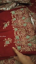 RED ACRYLIC PASHMINA WOOLOQOWH